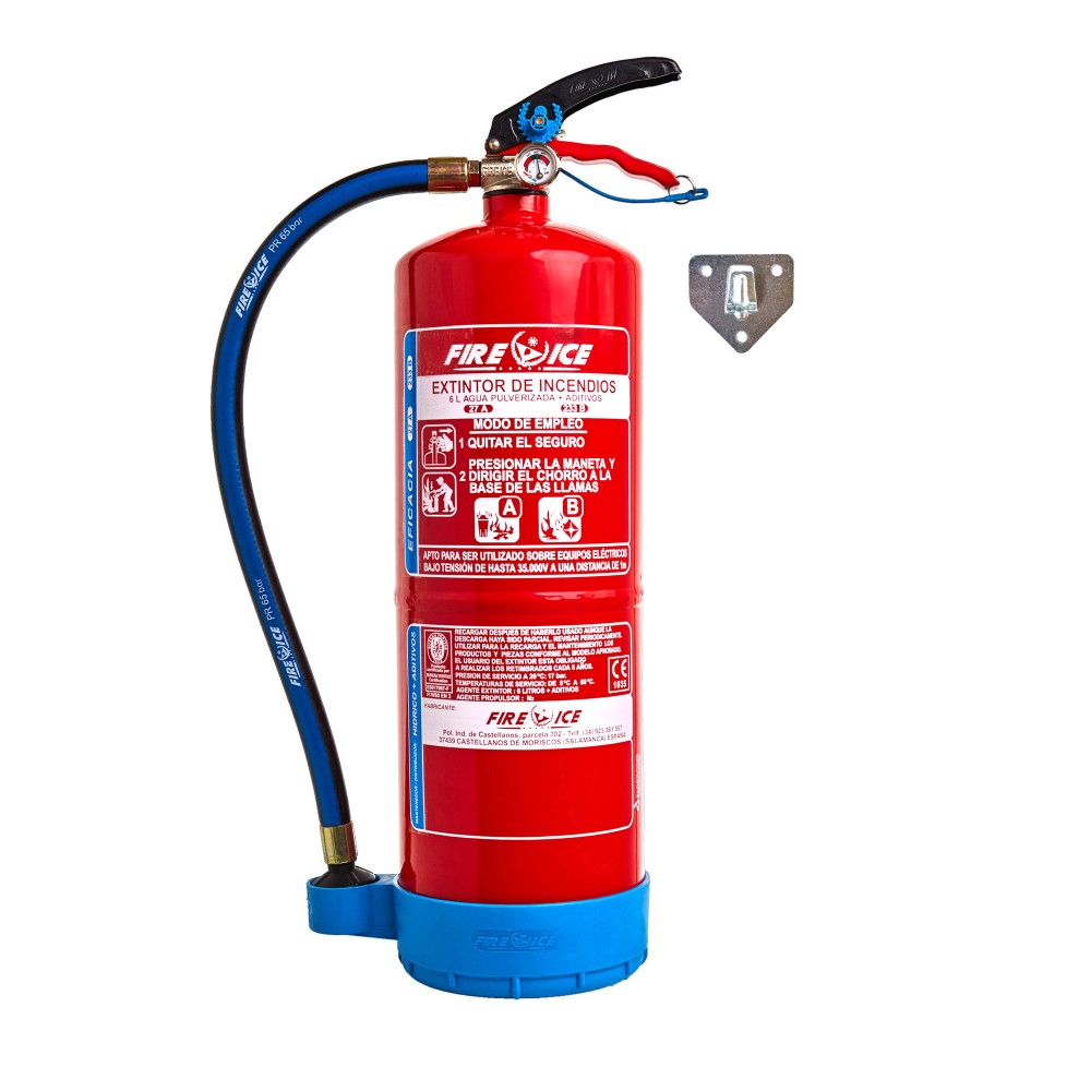 Extintor hídrico 6 kg eficacia 34A-233B-75F - Acusticar- Compra online